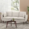 Feichko Contemporary Fabric Pillow Back 3 Seater Sofa - Christopher Knight Home -HOMCOM Store GUEST 9ec5df06 7917 4693 9225 fba7f2375d7a