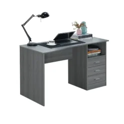 Classic Computer Desk With Multiple Drawers Gray - Techni Mobili -HOMCOM Store GUEST 9f1dc52d cd1d 40bc 9993 5c9cd28a67af