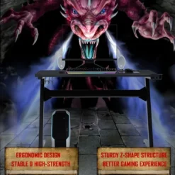 Costway Z-Shaped Racing Style Desk & Massage Gaming Chair Set For Home Office -HOMCOM Store GUEST a0132521 be6b 4db6 864d 208950020f61