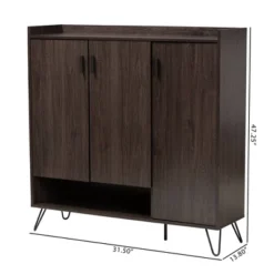 Baldor Wood 3 Door Shoe Cabinet Dark Brown - Baxton Studio 21 Baldor Wood 3 Door Shoe Cabinet Dark Brown - Baxton Studio -HOMCOM Store GUEST a0736b4d a3d0 48f7 8f3d 3e2b1beeb3d0