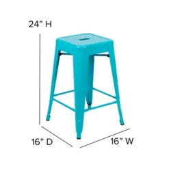 Flash Furniture Cierra Set Of 4 Commercial Grade 24" High Backless Metal Indoor Counter Height Stools With All-Weather Poly Resin Seats 23 Flash Furniture Cierra Set Of 4 Commercial Grade 24" High Backless Metal Indoor Counter Height Stools With All-Weather Poly Resin Seats -HOMCOM Store GUEST a08b5275 e37b 4ec2 8461 262996b89442