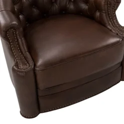 Flavio 32.75'' Wide Genuine Leather Swivel Chair | ARTFUL LIVING DESIGN -HOMCOM Store GUEST a13c0581 ff96 4ae6 85e5 ef3d4bc77e63