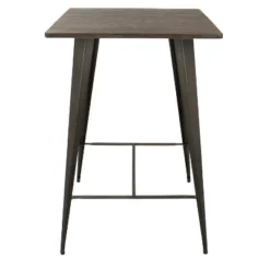 41" Oregon Industrial Bar Height Pub Table Antique Metal With Espresso Wood Top - LumiSource -HOMCOM Store GUEST a19201f9 f2e1 49cb b160 d433bf3ed32a