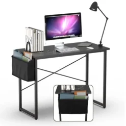 Costway 40''Modern Computer Desk Study Writing Table W/ Storage Bag Black/Coffee/Brown -HOMCOM Store GUEST a207246a d399 4f8d a4c8 82cb6f7a1ba5