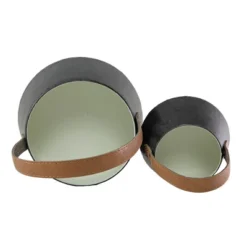 Set Of 2 Handled Baskets Metal & Faux Leather - Foreside Home & Garden 10 Set Of 2 Handled Baskets Metal & Faux Leather - Foreside Home & Garden -HOMCOM Store GUEST a2da42ca 9651 440f 9d02 363dc7999de2