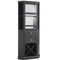 Home Source Corner Bar Cabinet With Rotating Wine Rack -HOMCOM Store GUEST a2fd157d 5640 4fd4 9b72 5ef61b4d1bfb