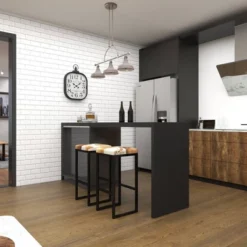 Industrial Cowhide And Metal Bar Height Stool Brown - Olivia & May -HOMCOM Store GUEST a44afdc2 311e 4a8b bd6c 983092fa3a41