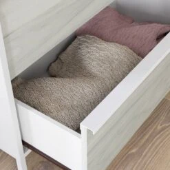 Boulevard Café 3 Drawer Chest Mixed Material White/Haze Acacia - Sauder -HOMCOM Store GUEST a4f114a5 d0f3 498f ae1e bead412d73be