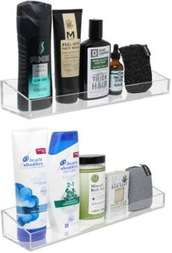 Sorbus Wall Mounted Acrylic Floating Display Shelves -HOMCOM Store GUEST a5504b10 25d6 4169 b125 fe4b90826afa