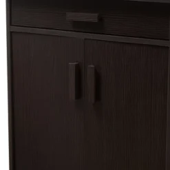 Bienna Modern And Contemporary Finished Shoe Cabinet Dark Brown - Baxton Studio -HOMCOM Store GUEST a55f1c19 9526 4351 baa1 175b825d0bba