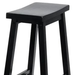 PJ Wood Classic Saddle-Seat 29" Tall Kitchen Counter Stools For Homes, Dining Spaces, And Bars With Backless Seats And 4 Square Legs, Black (4 Pack) 9 PJ Wood Classic Saddle-Seat 29" Tall Kitchen Counter Stools For Homes, Dining Spaces, And Bars With Backless Seats And 4 Square Legs, Black (4 Pack) -HOMCOM Store GUEST a5dd6354 06fb 47bf a915 dd26af6e871c