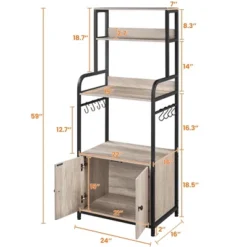 Yaheetech 59" Kitchen Storage Rack With Cabinet And Shelves -HOMCOM Store GUEST a6157097 1157 42da b3da 26fd745ddeea