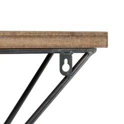 Wall Mount Floating Shelf With Diamond Shaped Iron Bracket Brown - Danya B. -HOMCOM Store GUEST a62bf446 3257 4d24 8422 e8a5def369ea