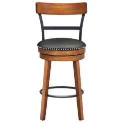Costway 25.5'' BarStool Swivel Counter Height Kitchen Dining Bar Chair W/Rubber Wood Legs -HOMCOM Store GUEST a664eb95 43f6 4c91 ba56 1b5c3bc08a7a
