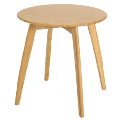 Costway Natural Round End Table Modern Stylish Side Table W/ 20'' Round Tabletop -HOMCOM Store GUEST a6c317cf 23e8 47ea 8f36 be2c750d90a2