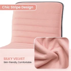 Yaheetech Velvet Low Back Armless Desk Chair Office Chair With Wheels 14 Yaheetech Velvet Low Back Armless Desk Chair Office Chair With Wheels -HOMCOM Store GUEST a7de2d63 953b 4e55 8426 f5d3911ab21d