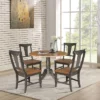 42" Dual Drop Dining Table With 4 Panel Back Chairs Hickory/Washed Coal - International Concepts 2 42" Dual Drop Dining Table With 4 Panel Back Chairs Hickory/Washed Coal - International Concepts -HOMCOM Store GUEST a85d516f 7bca 4e87 a4e4 ac84538b97a9
