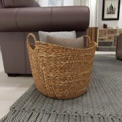 19" X 20" X 18" Brown Sea Grass Contemporary Storage Basket - Olivia & May -HOMCOM Store GUEST a880b187 9fc7 45c9 b234 c2bf90a536af