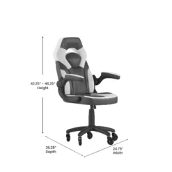 Flash Furniture X10 Gaming Chair Racing Office Computer PC Adjustable Chair With Flip-up Arms And Transparent Roller Wheels -HOMCOM Store GUEST a95602be 5e6f 4464 b464 241ebca6397f