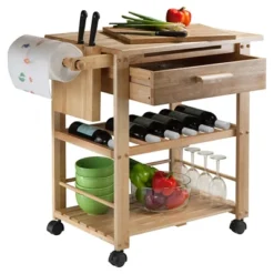 Finland Kitchen Cart Wood/Natural - Winsome 11 Finland Kitchen Cart Wood/Natural - Winsome -HOMCOM Store GUEST aa66f738 8005 4936 99cd 51e0c8b541bd