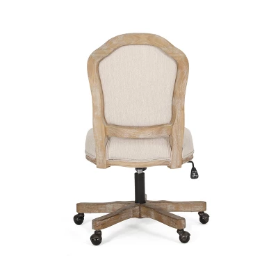 Scilley French Country Upholstered Swivel Office Chair - Christopher Knight Home 11 Scilley French Country Upholstered Swivel Office Chair - Christopher Knight Home - Image 9