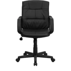 Emma And Oliver Mid-Back Black LeatherSoft Swivel Task Office Chair With Arms -HOMCOM Store GUEST aaff402d 9b06 4da8 a417 f25e1961c2b0