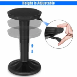 Costway Wobble Chair Height Adjustable Active Learning Stool Sitting Home Office Black -HOMCOM Store GUEST ab1a9ad2 e190 4126 9f5c 66571c11f240