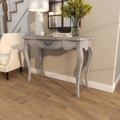 Farmhouse Vintage Console Table White - Olivia & May 9 Farmhouse Vintage Console Table White - Olivia & May - Image 7