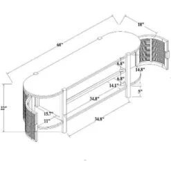 Portola Hills Caned Door TV Stand For TVs Up To 60" - Threshold™ Designed With Studio McGee -HOMCOM Store GUEST aba2ea09 33b5 40d8 8eb5 a81996af25bb