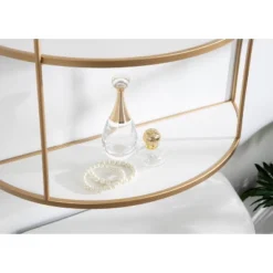 21" X 32" Freade Tiered Decorative Wall Shelf White/Gold - Kate & Laurel All Things Decor -HOMCOM Store GUEST abc19164 5a5b 4d3c 8abb 5219b6837267