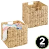 MDesign Large Woven Hyacinth Home Storage Basket For Cube Furniture, 2 Pack -HOMCOM Store GUEST abd15602 297f 4419 af0f a547aeadc0b2