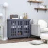 HOMCOM Modern Kitchen Sideboard, Buffet Cabinet With Storage, Adjustable Shelves For Living Room, Study, 3 Glass Doors, Gray -HOMCOM Store GUEST ac04e132 0c0a 44c5 9fd2 fb4ce6fd35d9