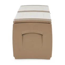 Homeplast Regular 52.83 Gallon Capacity Indoor Outdoor Heavy Duty Plastic Deck Box Storage Trunk For Pillows, Patio Cushions, & Firewood, Beige/White -HOMCOM Store GUEST ac5d70b3 8cdb 47ea 82e9 b2c0213edfd9