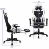 Costway Massage Gaming Chair Reclining Racing Office Computer Chair With Footrest White -HOMCOM Store GUEST ac962bf0 91a6 4e9d 9435 e62dca89b9c0