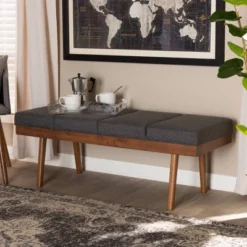 Larisa Wood Bench - Baxton Studio -HOMCOM Store GUEST aca42830 7a71 47f7 8158 09b0110f85ee