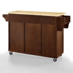 Eleanor Wood Top Kitchen Cart Mahogany/Natural - Crosley -HOMCOM Store GUEST ad24a059 d15e 4ce3 943b a95251bd14e9