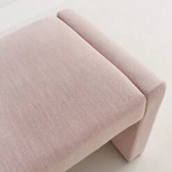 Kaia 47" Contemporary Farmhouse Linen Fabric Waterfall Upholstered Bench-The Pop Maison -HOMCOM Store GUEST ae841cd4 abd2 4326 bf60 b920758fed70