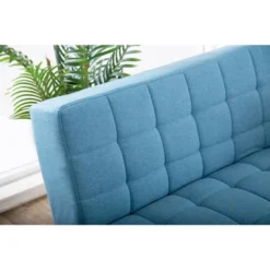 Carlie Mid Century Tufted Fabric Convertible Sofa Futon Blue - Abbyson Living -HOMCOM Store GUEST aec16ad4 540d 4d8d 9f77 b8035d09421c