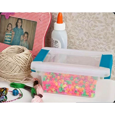 Sterilite Plastic Miniature Clip Storage Box Container With Latching Lid For Home, Office, Workspace, And Utility Space Organization 6 Sterilite Plastic Miniature Clip Storage Box Container With Latching Lid For Home, Office, Workspace, And Utility Space Organization - Image 4