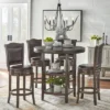 42" 5pc Adam Round Pub Dining Set Brown - Buylateral -HOMCOM Store GUEST afd79125 1543 43ba 91cb 8fc38333f3b6