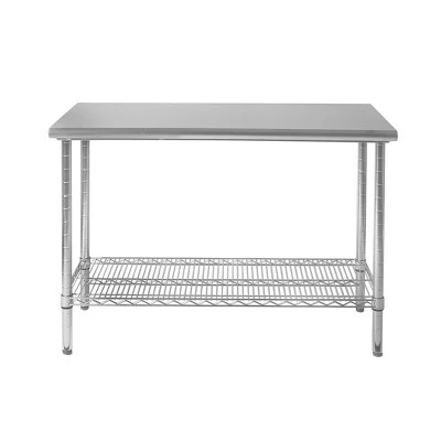 Commercial Grade Nsf Stainless Steel Top Work Table Chrome - Seville Classics 8 Commercial Grade Nsf Stainless Steel Top Work Table Chrome - Seville Classics - Image 6