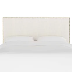 King Bella Nail Button Border Headboard Linen Talc - Skyline Furniture -HOMCOM Store GUEST b0bd4c58 2391 4a66 a13a fb67fa5a2492