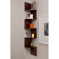 48.5" X 7.7" Zigzag Corner Shelf - Danya B. 12 48.5" X 7.7" Zigzag Corner Shelf - Danya B. -HOMCOM Store GUEST b17ad633 1df7 4370 b781 9e73b21f9b48