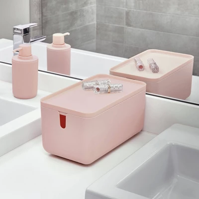 Cade Lidded Storage Bin Blush - IDESIGN 7 Cade Lidded Storage Bin Blush - IDESIGN - Image 5