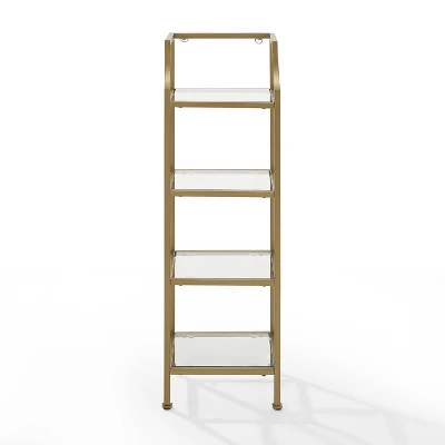 40" Aimee Short Etagere Gold - Crosley 3 40" Aimee Short Etagere Gold - Crosley