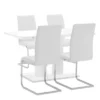 5pc Amanda Rectangular Dining Set White - Armen Living