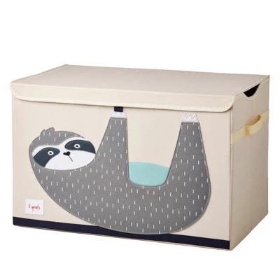 3 Sprouts Collapsible Toy Chest Storage Bin With Lid And Bookshelf Rack For Baby And Toddler Bedroom Or Playroom, Sloth Print Design 6 3 Sprouts Collapsible Toy Chest Storage Bin With Lid And Bookshelf Rack For Baby And Toddler Bedroom Or Playroom, Sloth Print Design - Image 4