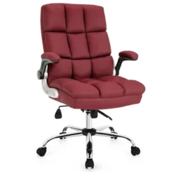 Costway High Back Big & Tall Office Chair Adjustable Swivel W/Flip-up Arm -HOMCOM Store GUEST b58760c5 5b4e 4269 ab48 a9a4a56bf76d