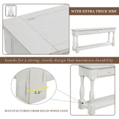 64"L Extra-thick Console Table With Drawers And Shelf-ModernLuxe 15 64"L Extra-thick Console Table With Drawers And Shelf-ModernLuxe -HOMCOM Store GUEST b58d9239 3d8c 4e9a 89cb 0cf269b44832