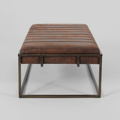 Magdalene Modern Fabric Ottoman Bench Brown - Christopher Knight Home 5 Magdalene Modern Fabric Ottoman Bench Brown - Christopher Knight Home - Image 3